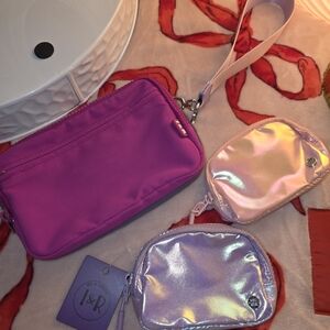 I & R Pink and Iridescent Wristlet Trio